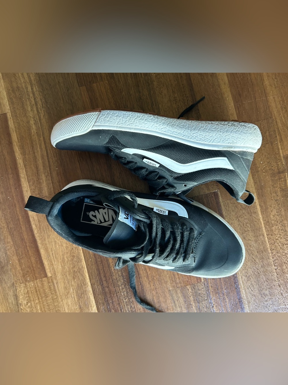 Vans Black and White Low-Top Skate Sneakers